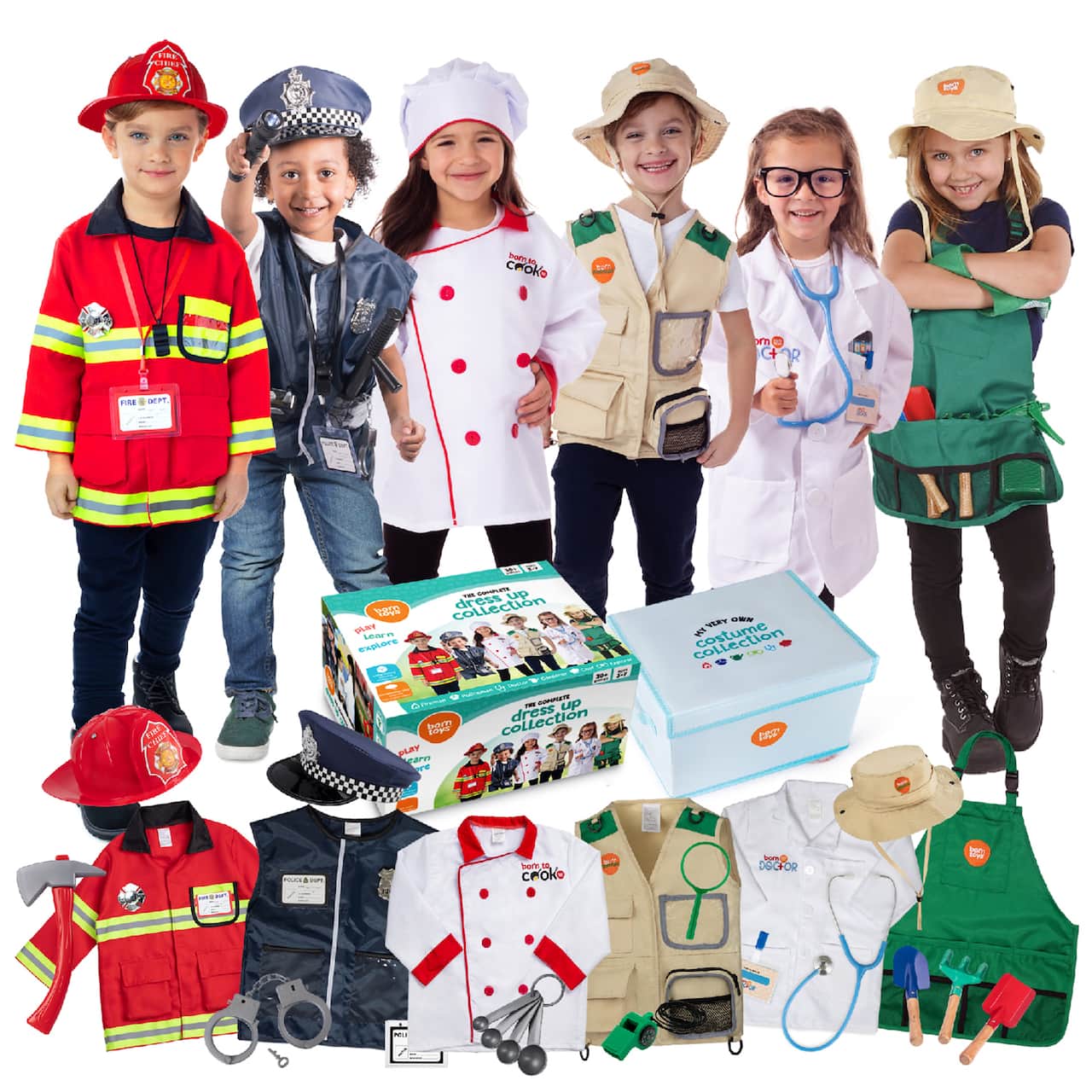 Bintiva Dress Up & Drama Play Deluxe Costume Trunk Set